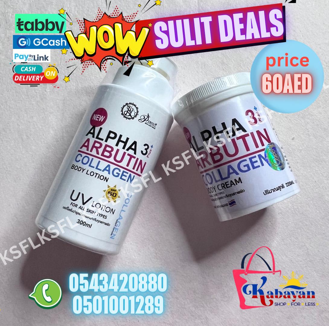ALPHA ARBUTIN COLLAGEN BODY LOTION + BODY CREAM
