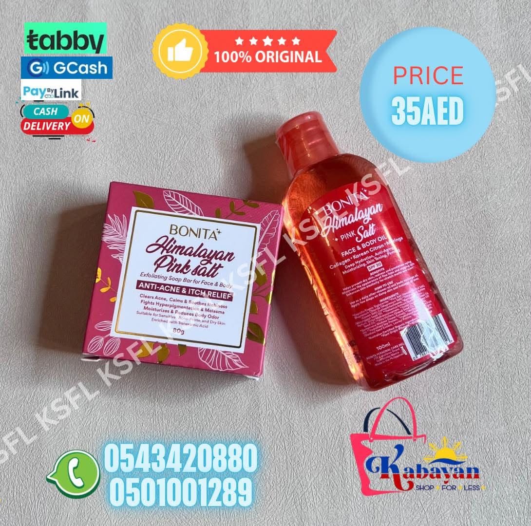 BONITA HIMALAYAN PINK SAL ANTI-ACNE & ITCH RELIEF SOAP + BONITA HIMALAYAN SALT OIL