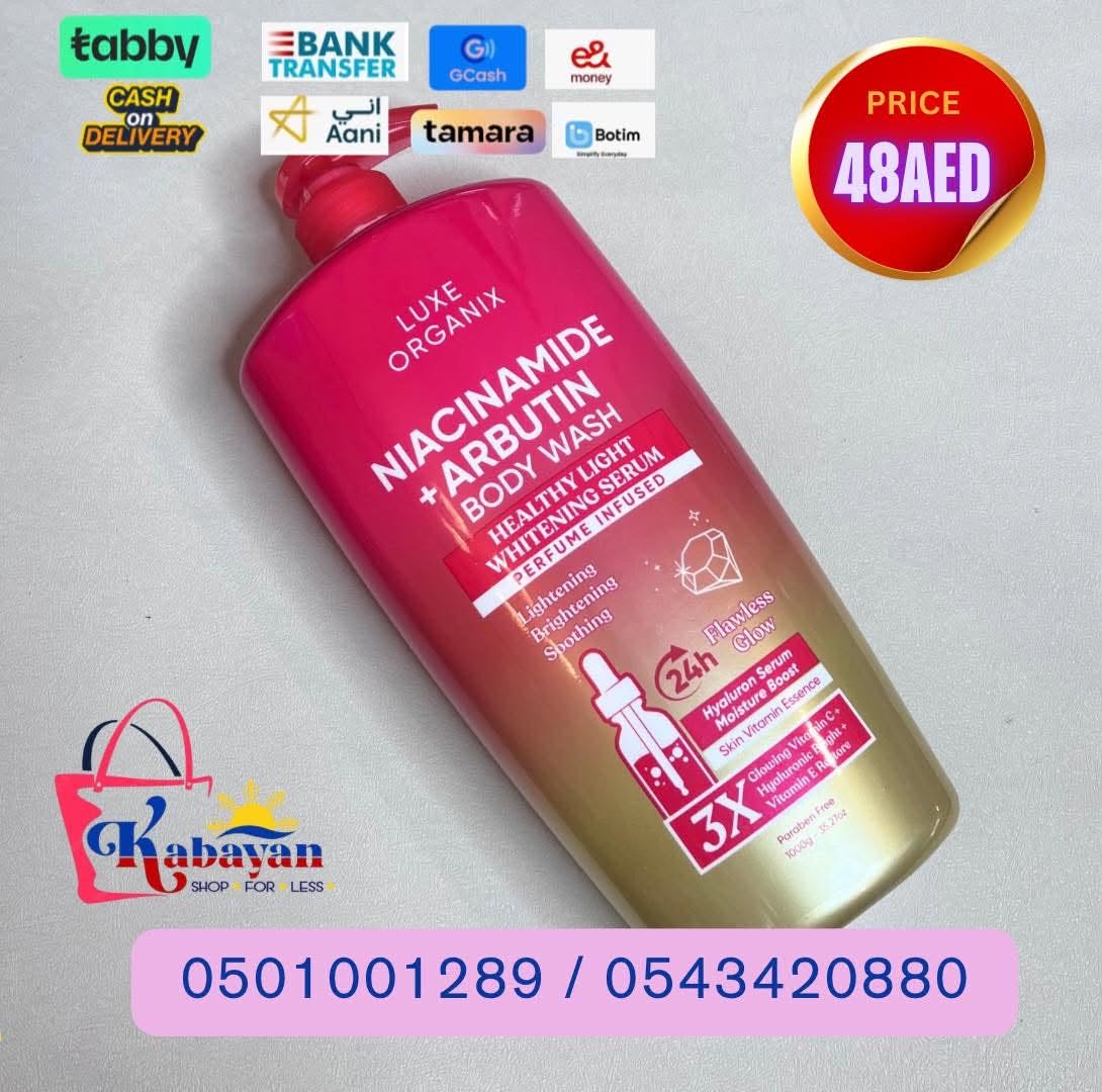 LUXE ORGANIX NIACINAMIDE + ARBUTIN BODY WASH