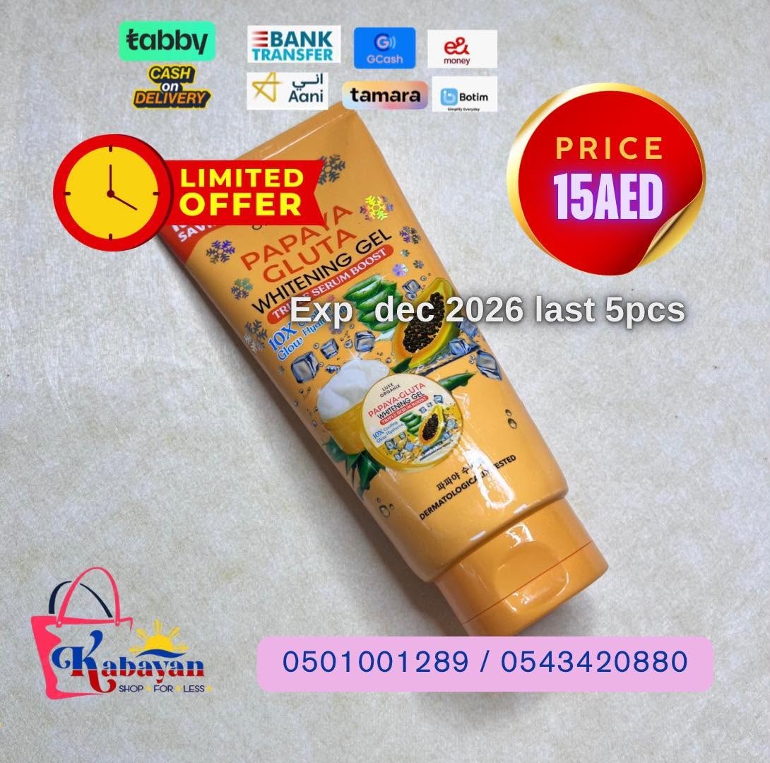 LUXE ORGANIX PAPAYA GLUTA WHITENING GEL TRIPLE SERUM BOOST