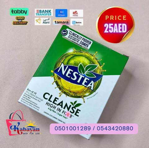 NESTEA CLEANSE HIGH IN FIBER LEMON CUCUMBER GREEN TEA