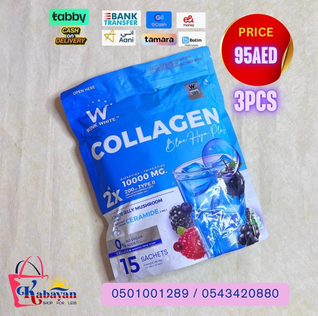 WINK WHITE COLLAGEN BLUE HYA PLUS 3PCS