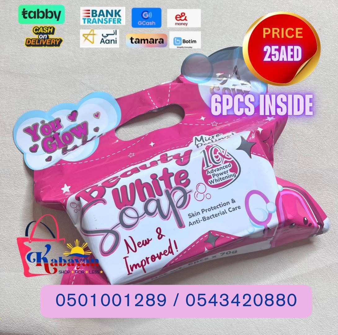 YOU GLOW BEAUTY WHITE SOAP 6PCS NEW PACKAGING