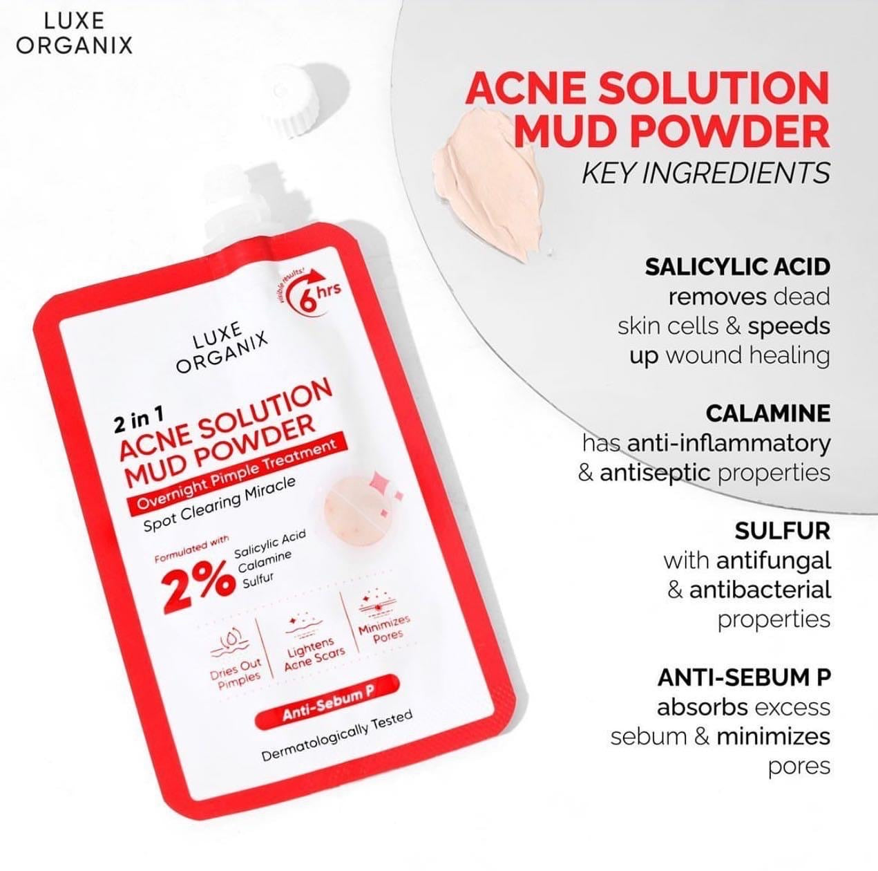 Acne solution mud powder