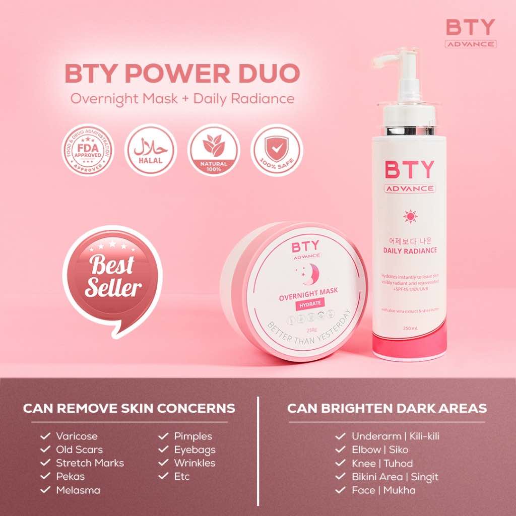 Bty Ste BTY POWER DUO SET OVERNIGHT MASK + DAILY RADIANCE – KSFLUAE