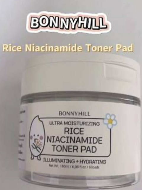 Bonnyhill Rice Niacinamide Toner Pads