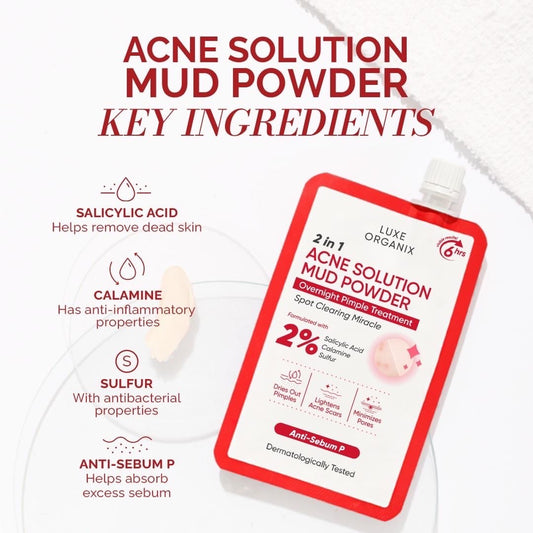 Acne solution mud powder