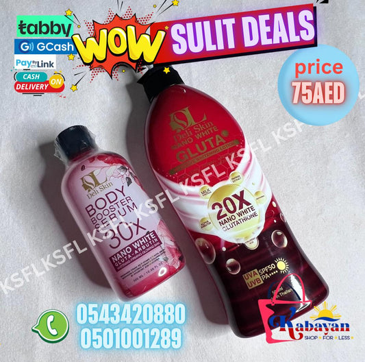 DELI SKIN BODY BOOSTER SERUM + NANO WHITE LOTION
