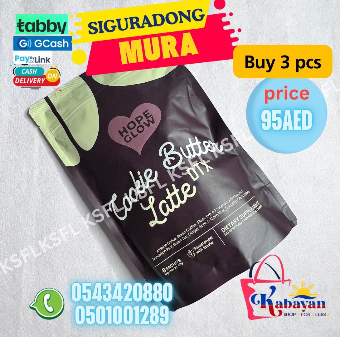 HOPE GLOW COOKIE BUTTER LATTE (LUNA AURA) 8 SACHET