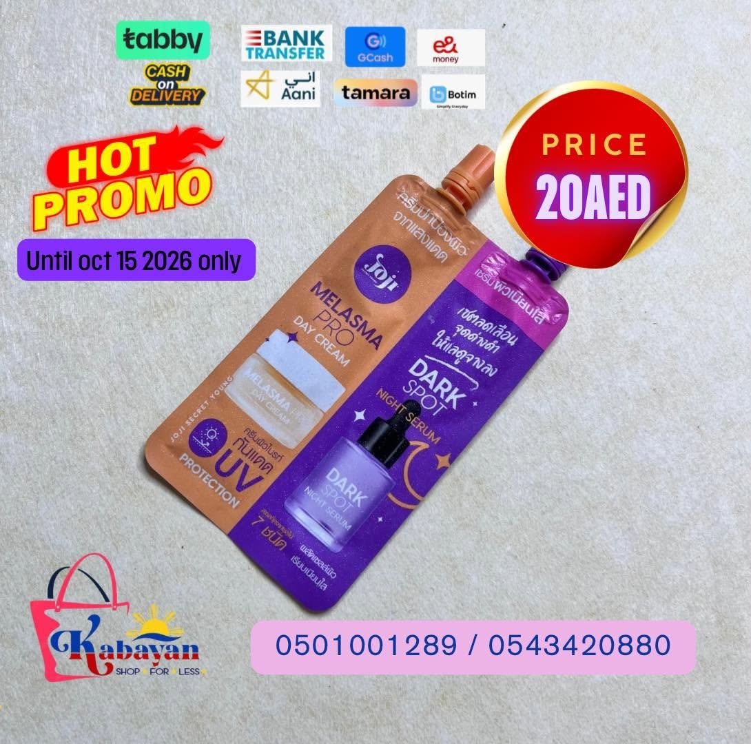 JOJI MELASMA PRO DAY CREAM + DARK SPOT NIGHT SERUM