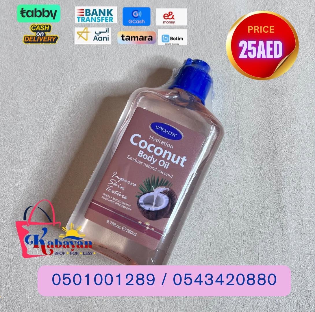 KORMESIC COCONUT BODY OIL IMPROVE SKIN TEXTURE