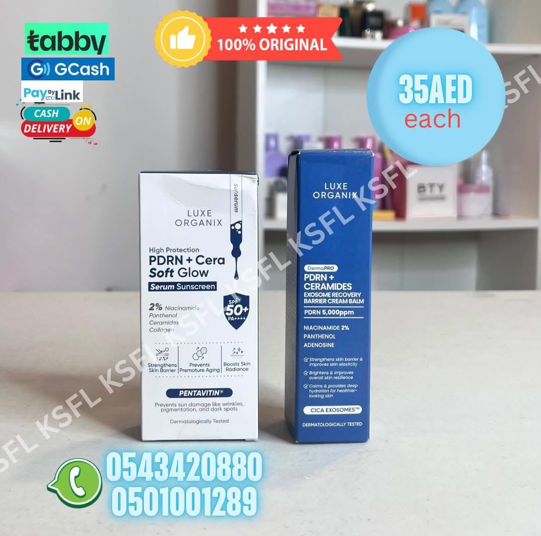 LUXE ORGANIX PDRN SERUM SUNSCREEN & BARRIER CREAM BALM