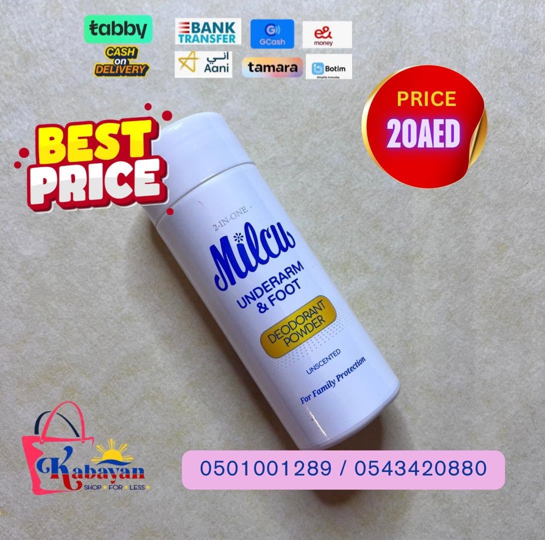 MILCU UNDERARM & FOOT DEODORANT POOWDER
