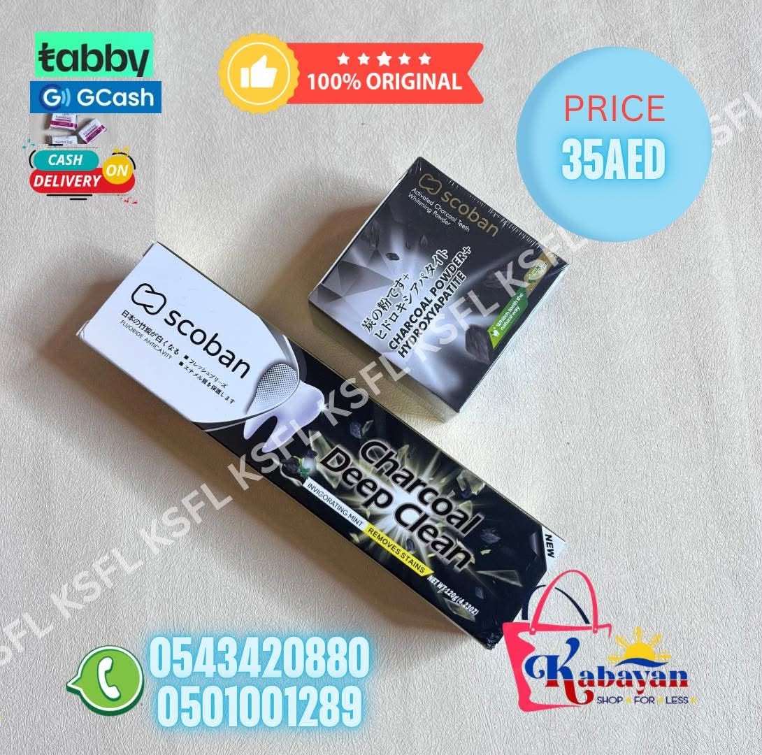 SCOOBAN CHARCOAL DEEP CLEAN POWDER + TOOTHPASTE
